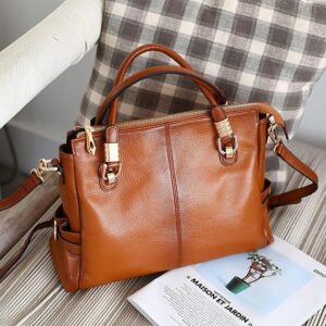 Soft Women’s Genuine Leather Satchel Tote Shoulder Bag
