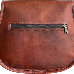 Vintage Leather Crossbody Satchel Bag
